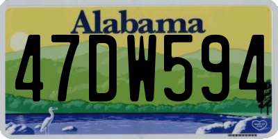 AL license plate 47DW594