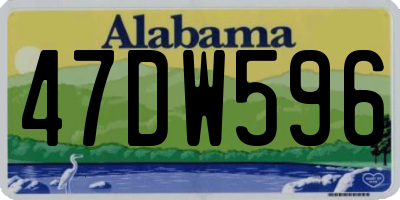 AL license plate 47DW596