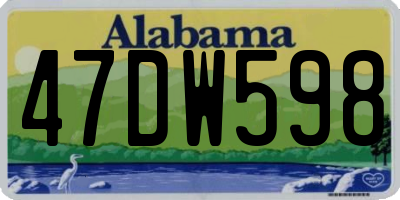 AL license plate 47DW598