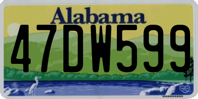 AL license plate 47DW599