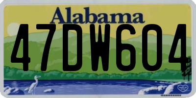 AL license plate 47DW604