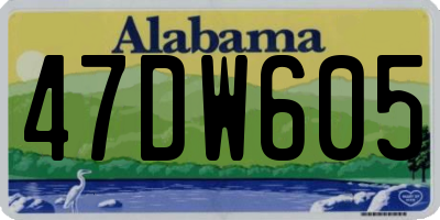 AL license plate 47DW605