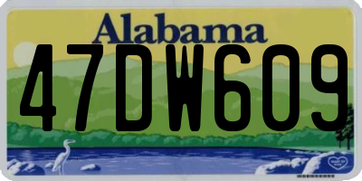 AL license plate 47DW609