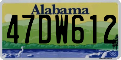 AL license plate 47DW612