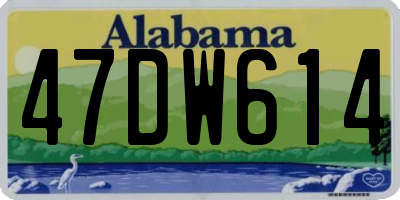 AL license plate 47DW614