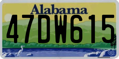 AL license plate 47DW615