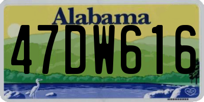 AL license plate 47DW616