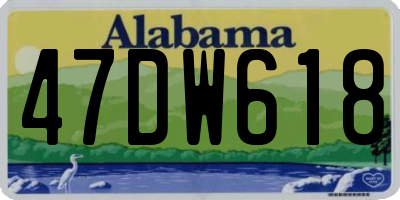 AL license plate 47DW618