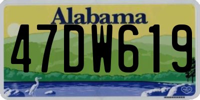 AL license plate 47DW619