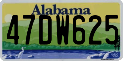 AL license plate 47DW625