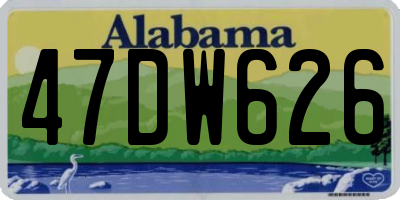 AL license plate 47DW626