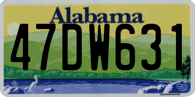 AL license plate 47DW631
