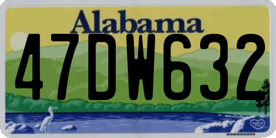 AL license plate 47DW632