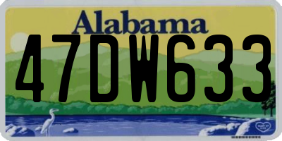 AL license plate 47DW633