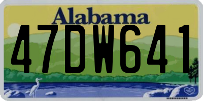 AL license plate 47DW641