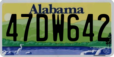 AL license plate 47DW642