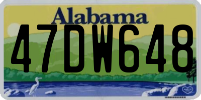 AL license plate 47DW648