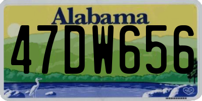 AL license plate 47DW656
