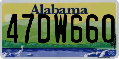 AL license plate 47DW660