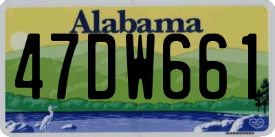 AL license plate 47DW661