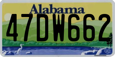AL license plate 47DW662