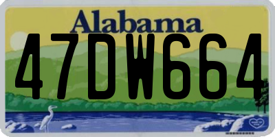 AL license plate 47DW664
