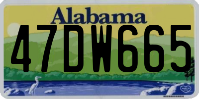 AL license plate 47DW665