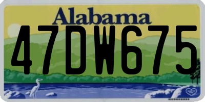 AL license plate 47DW675