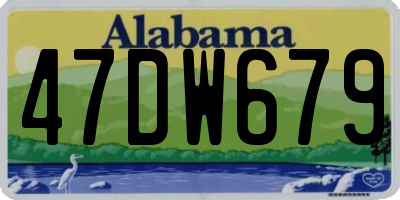 AL license plate 47DW679