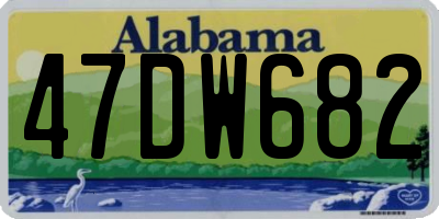 AL license plate 47DW682