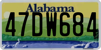 AL license plate 47DW684