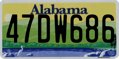 AL license plate 47DW686