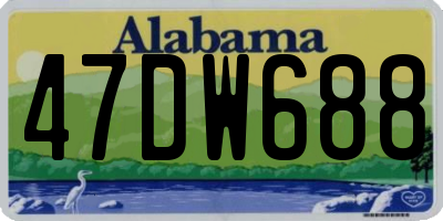 AL license plate 47DW688