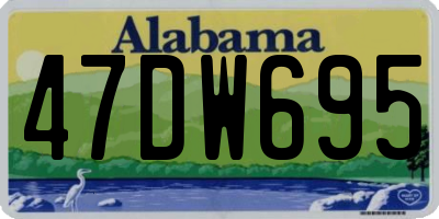 AL license plate 47DW695