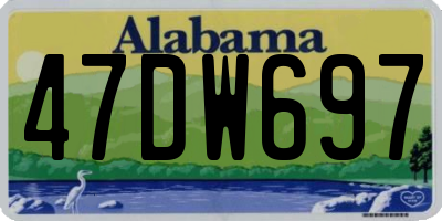 AL license plate 47DW697