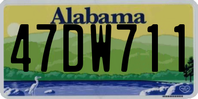 AL license plate 47DW711