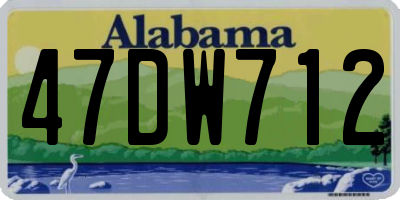 AL license plate 47DW712