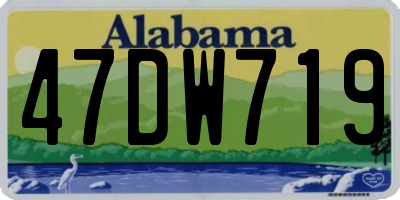 AL license plate 47DW719