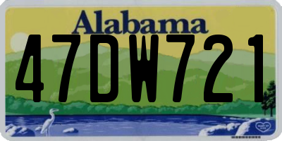 AL license plate 47DW721