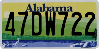 AL license plate 47DW722