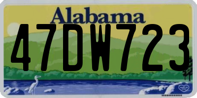 AL license plate 47DW723