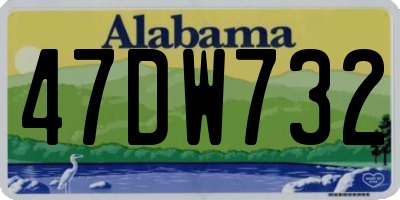 AL license plate 47DW732