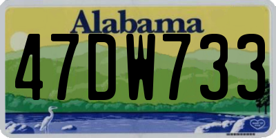 AL license plate 47DW733