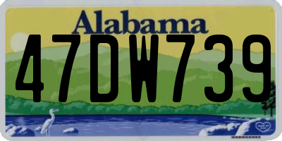 AL license plate 47DW739
