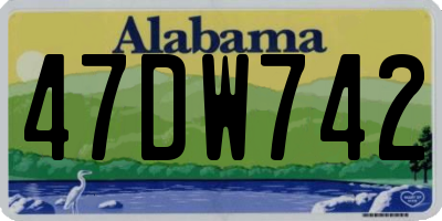 AL license plate 47DW742