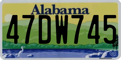 AL license plate 47DW745