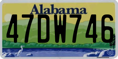 AL license plate 47DW746