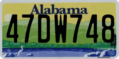 AL license plate 47DW748