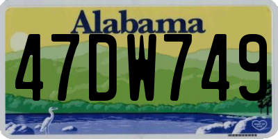 AL license plate 47DW749