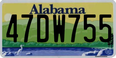 AL license plate 47DW755